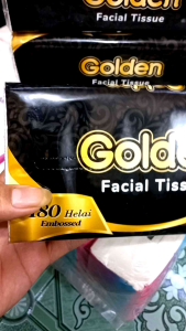 (Paket 6 Pcs) Tisu Golden 180 Helai 6Pack GOLDEN FACIAL TISSUE Embosed 180helai 6pack TISU WAJAH