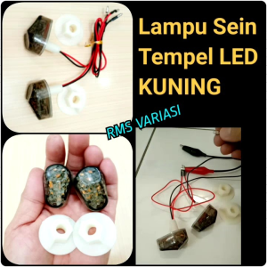 Sein tempel Oval Mini GSX/R15 V2/R15 V3/NINJA RR/NINJA 250 ( Nyala LED Kuning ) Harga 2 Pcs