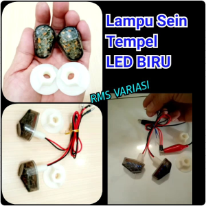 Sein Tempel Oval Berkualitas Tinggi untuk Motor R15 V2/V3/GSX 150/NINJA 150/NINJA 250 (Nyala Led Biru) Harga 2 PCS