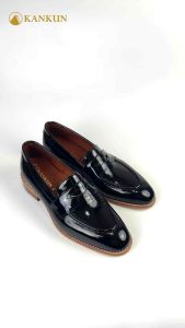 KANKUN Penny Loafer Elegant Shiny Black  รองเท้าหนังแท้ เกรดพรีเมี่ยม สุดคลาสสิค ใช้เทคนิค Brush เงาดำ สวยหรูหรา พื้นนุ่มพิเศษ โดยช่างมืออาชีพ