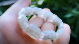 Natural Class A Crystal Black Chicken Turtle Shell Bracelet (With Authentication Certificate) 天然冰乌鸡龟甲手串 (附珠宝鉴定证书)