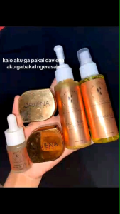 Daviena Skincare Gold Series Original Paket kecantikan BPOM Glowing Anti Jerawat Bopeng Darkspot Serum Toner Facial wash Day cream Night Cream memudarkan flek mencerahkan