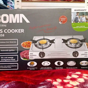 BOMA BM-158 Gas Cooker highlighting its key features and specifications.