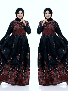 Batik Couple Keluarga Terlengkap Motif Sakura Merah Size M L XL XXL