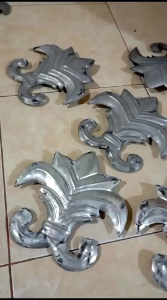 ornamen pagar walet 24x24cm dua sisi hiasan pagar besi