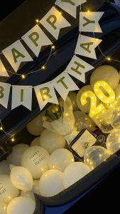 Car Boot Trunk Balloon Birthday Suprise Decoration Set Happy Brithday Balloons LED Lights Decoration