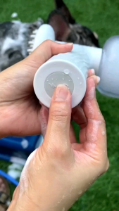 เครื่องตีโฟมไร้สาย(ชาร์จไฟได้ด้วยหัวชาร์จ Type C) พร้อมแปรงอาบน้ำซิลิโคน ตีโฟมได้หนา ประหยัดแชมพู ตีฟองนุ่ม ล้างออกง่าย อาบสะอาด ใช้ได้ทั้งหมา และแมว