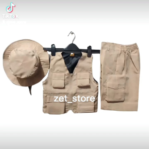 Paket Lengkap Rompi Anak Petualang Warna Crem