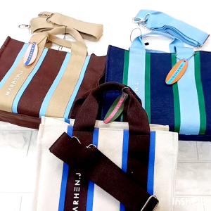 Tas Selempang Wanita MRHJ Canvas Handle Bag Import *L031