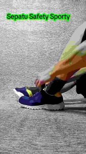 Sepatu Safety Sport kasual Pelindung Kerja Safety Ujung Besi