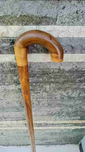 Tongkat jalan kayu kelor Jawa motif payung premium R27