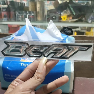 Sepasang Emblem Timbul Resin Sticker Timbul BEAT