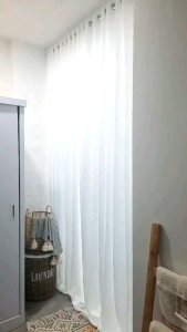 Gorden putih blackout smokring Gordyn blackout putih Hordeng putih minimalis