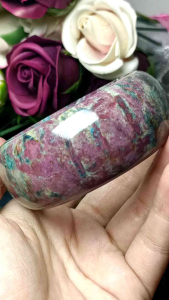 Ruby zoisite / Anyolite Crystal Stone bangle 57mm+ 红绿宝异象红绿宝(也称红蓝宝)花海意境花绿宝手镯 57mm+
