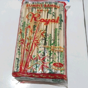 Royal Sumpit Bambu Royal 50 Pasang Uk 6mm x 20cm Sumpit Premium Natural Untuk Berbagai Jenis Makanan