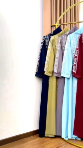 ZIFA FASHION || COD || ANABIA DRESS CRUTY BORDIR || GAMIS SET HIJAB SEGI4 SIAP KIRIM || LD 110CM PB 140CM || FASHION WANITA MODIS || *LK