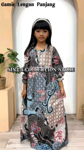 Gamis Batik anak modern Size umur 2-10 tahun Gamis Batik anak murah berkualitas