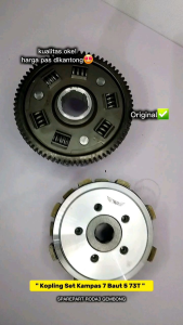 Rumah kopling set kampas 7 baut 5 cg 250 / 73T motor roda tiga (17A)