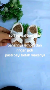sendal bayi perempuan rajut casual ringan dan nyaman di pakai