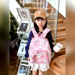 Balo mầm non sanrio hoạt hình melody kuromi cinnamoroll phối kính