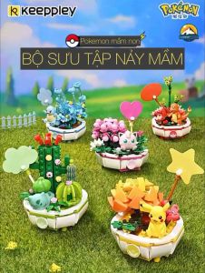 Đồ chơi lắp ráp xếp hình Pokemon bộ sưu tập chậu cây nảy mầm Scarlet & Violet chính hãng Keeppley