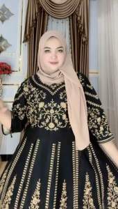 gamis bangkok bordir tebaru