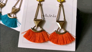 DaVee Vintage gold earrings tassels Bohemian earrings