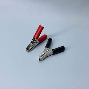 คีบแบตเตอรี่ 2.5 นิ้ว ปากคีบหุ้มยาง คีมคีบ แดงดำ ตัวหนีบ