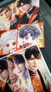 LOVE and DEEPSPACE - Festive Blessings - Photocards and Stickers - FREE Mini ARTPRINT and CARD SLEEVES - Dating Mobile Game - UNOFFICIAL/FANMADE