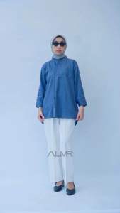 Cilia Blouse Sanghai | Atasan Blouse Kemeja Wanita | Blouse Motif Cewek