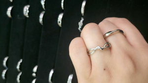 💍925 Sterling Silver Couple Ring Adjustable Opening Lovers Ring Fashion Jewelry Gift Love Token W/Free box
