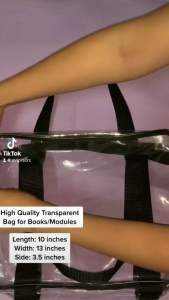 JC Curtain Shop | Module Book Transparent Clear Sling and Backpack Bag with Adjustable Sling