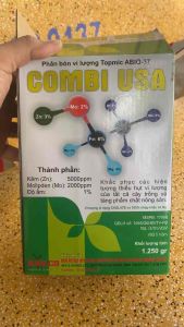 COMBI USA CUNG CẤP VI LƯỢNG HẠN CHẾ TÌNH TRẠNG BẠC LÁ VÀNG LÁ XOĂN LÁ RỤNG HOA VÀ TRÁI NON DO THIẾU VI LƯỢNG GÓI 25GR
