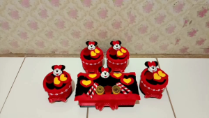 Toples Hias Mikkie Set 4.Toples 1 Kotak Tisu