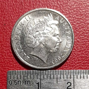 Koin Australia kuno Koleksi klasik 5 Cents Tahun 2003