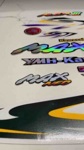 Bộ tem Max 3 màu tím hàng nhập Thái Lan chất lượng cao dành trang trí riêng cho dòng xe này tem in lụa màu sắc rất đẹp và bền giá bán cực tốt bán lẻ như bán sỉ