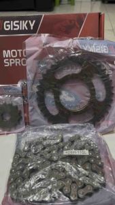 Gear Set-Gear Paket- Gigi Tarik Sepuan Asli Rx King & Rx King New Rxk Rantai Roda Kit (Drive Chain Kit) 37T-14T 428H-110L