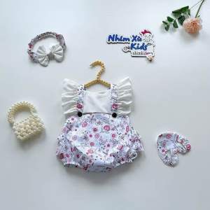 Bodysuit body cánh tiên hoạ tiết chuồn chuồn cho bé sơ sinh - 12kg - A431