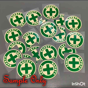 safety first logo 3M reflective stickers for car motorcycle safety hard hat helmet zids