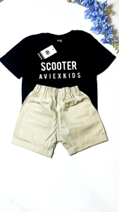 Baju Kaos Distro Anak Laki-laki Motif Motor Depan Belakang Warna Hitam Usia 1-12 Tahun