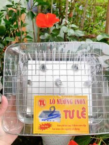 Lò Nướng Than Inox Loại Lớn Bếp lò nướng than inox kèm vỉ nướng cao cấp tiện dụng - Dụng cụ bếp - gia dụng Nari