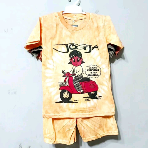 ASTURAJOGJA Setelan Anak Kaos Batik Khas Jogja Souvenir Oleh Oleh Jogja