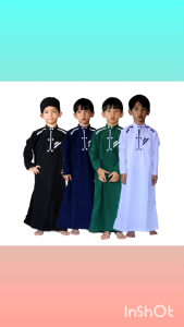 Jubah Gamis anak laki-laki (kancing) usia 1-3-5-7-9-11-13 Tahun