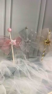 HIASAN KUE TART TONGKAT PERI TONGKAT PITA BINTANG ANAK PEREMPUAN BOCIL BIRTHDAY CAKE DECORATION KUE ULANG TAHUN TONGKAT RENDA