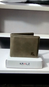 KRALZ Official Dompet Pria Lipat Kartu Grey Olive