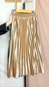 Rok plisket bludru wanita kekinian Rok bludru 7/8 terbaru dan termurah