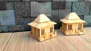Miniatur Rumah Adat Jawa JOGLO dari Stik Eskrim | Miniatur rumah JOGLO