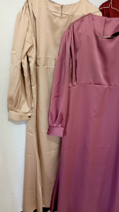 Shakinah Dress Mermed Satin silk/dress material satin silk super lembut model duyung/baju muslim lebaran atau kondangan model terbaru & termurah/dress sleting belakang