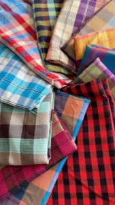 ผ้าขาวม้าหมักโคลนเย็บริม ขนาด 100*200 cm