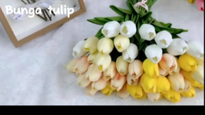 Artificial Bunga Tulip 1 Tangkai Bunga Palsu Plastik Buatan Imitasi Hias Dekor Buket